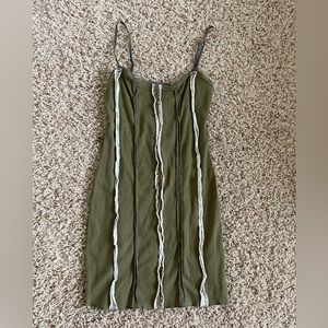 Urban Outfitters Olive lace mini dress